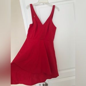 Short red dress
